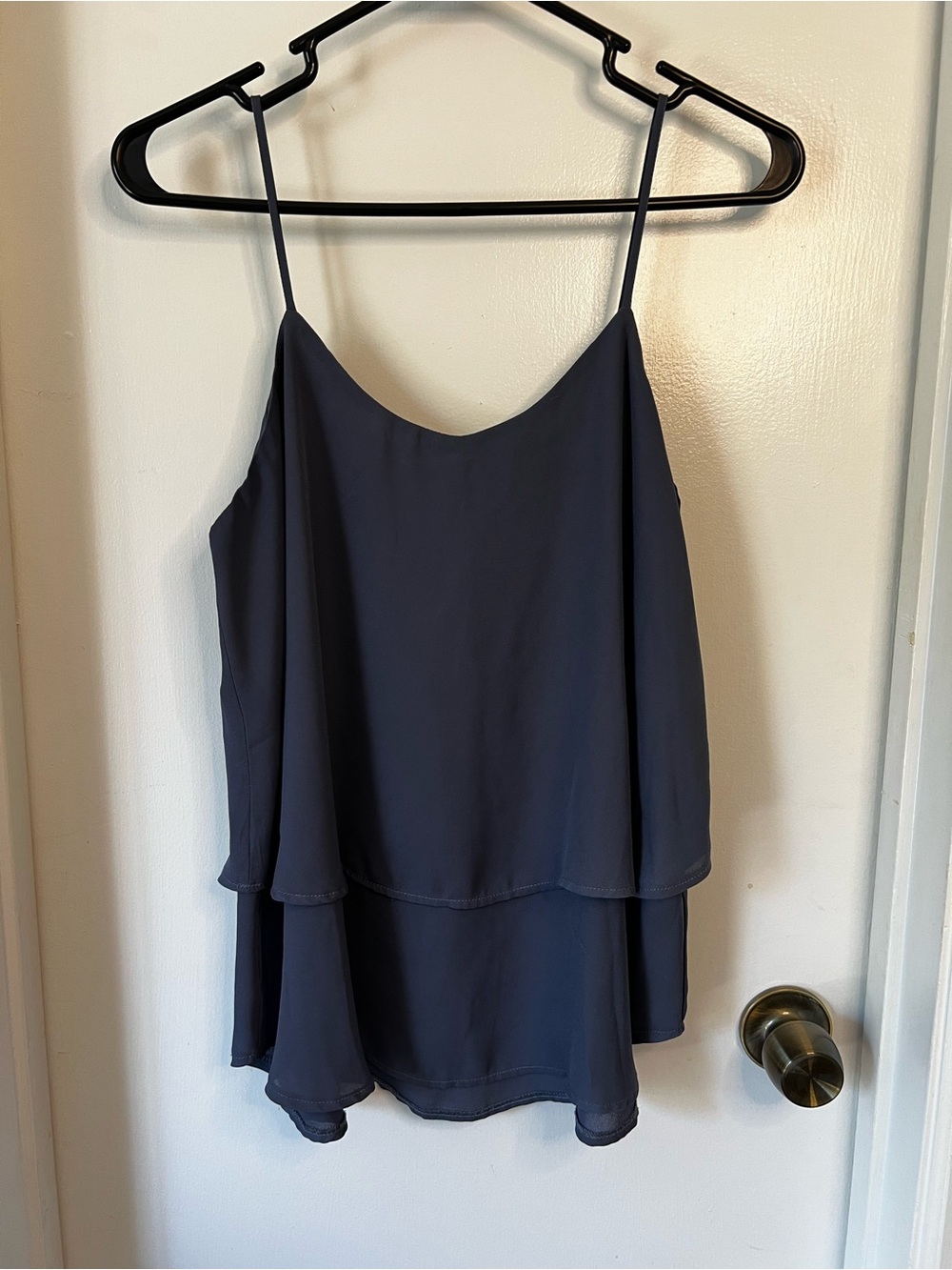 Alya Navy Layered Spaghetti-Strap Camisole
